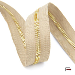 ZIPPER TAPE #5 Bappuccino - Gold Y-Teeth 4710750/229