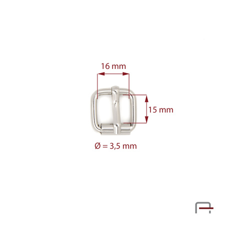 Saddlery buckle 16 mm, wire 3,5 mm 35103100