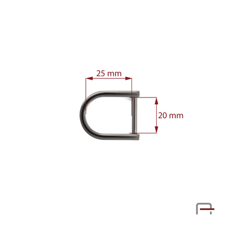 Półkółko Szekla 20mm czarne 3606090