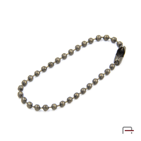 Ball chain 12 cm with connector old brass 41413200