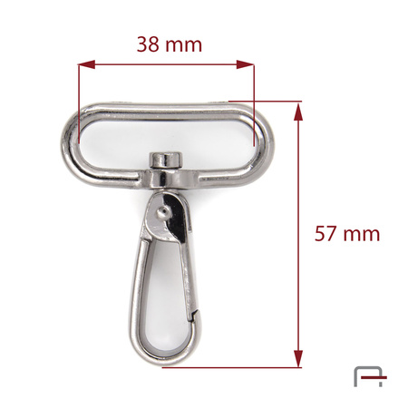 Snap Hook 38 mm black 3220190