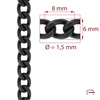 Steel Chain 8x6x1,5 mm black matt 4101345