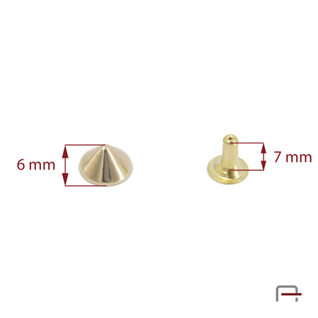 Ćwiek 10 mm złoto 87050