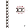 Steel chain 13x8x2 mm black nickel 4101190