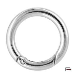 Metal Ring Carabiner 25 mm nickel 3711410