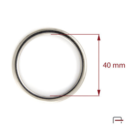 Ring 40 mm nickel 5302110