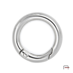 Metal Ring Carabiner 16 mm nickel 3711310