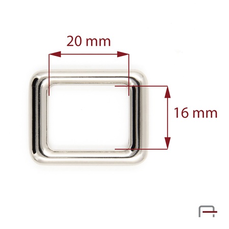 Ramka 20 mm nikiel 3605110