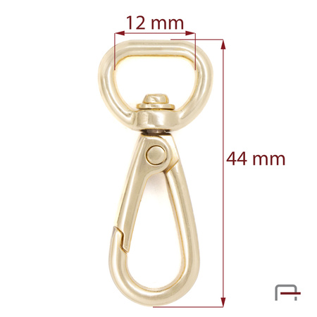 Snap Hook 12 mm gold 3250550