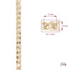 Steel chain 13x9x3 mm gold 4115053