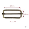 Slide Buckle 51 mm, wire 4 mm 35108200