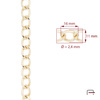 Steel chain 16x11x2,4 mm gold 4100650