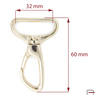 Snap Hook 32 mm gold 3235853