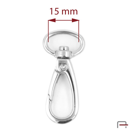 Snap Hook 15 mm nickel 3237312