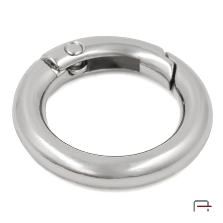 Metal Ring Carabiner 19 mm nickel 3711210