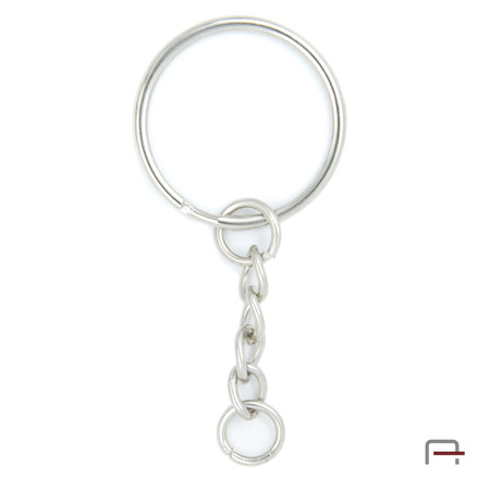 Kółeczko 22 mm z łańcuszkiem nikiel 43018100