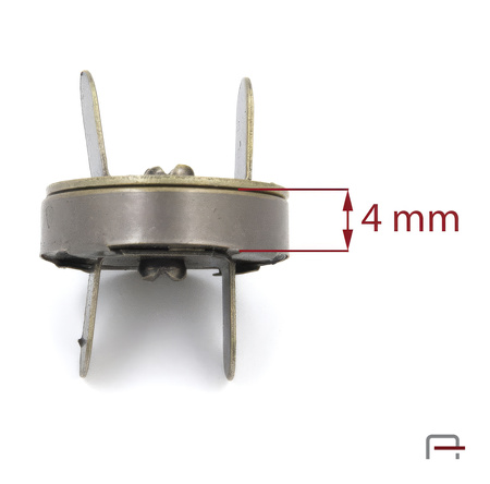 MAGNES 18 mm stare złoto 44001200