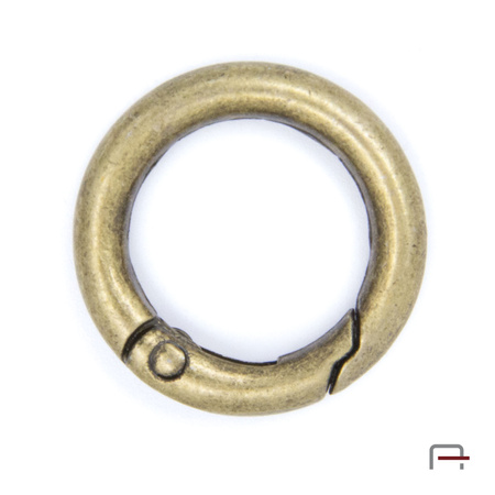 Metal Ring Carabiner 16 mm old brass 3711320