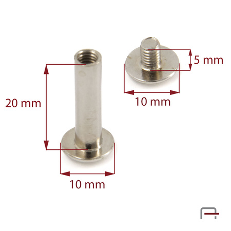 Screw 20 mm nickel 5202010