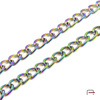 Steel chain 12x8x2 mm rainbow 4100700