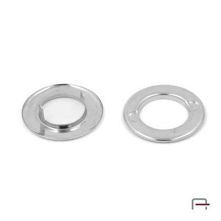 Eyelet with fins 15 mm nickel 51007100