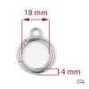 Kółko otwierane 18 mm z uchem nikiel 3708412
