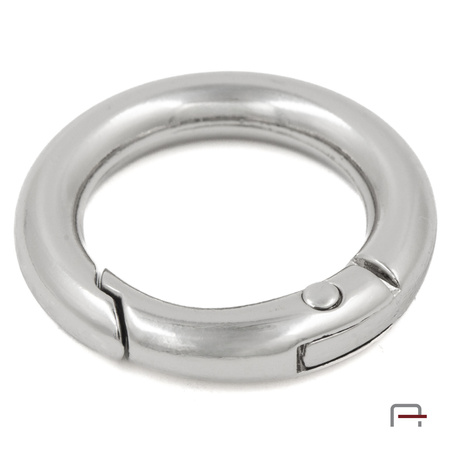 Metal Ring Carabiner 19 mm nickel 3711210