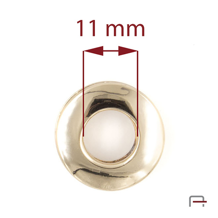 Oczko 11mm złote 3906253