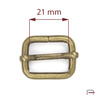 Slide Buckle 32 mm, wire 3,8 mm old brass 35011200