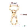 Sanp Hook 15 mm gold 3250650
