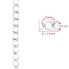 Steel chain 16x11x2,4 mm nickel 4100610