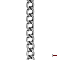 Steel chain 12x9x2,5 mm black nickel 4113890