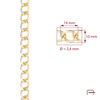 Steel chain 14x10x2,4 mm gold 4115453