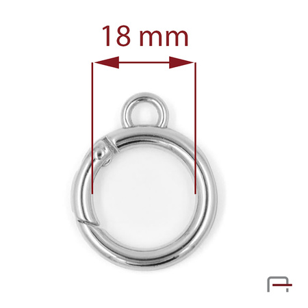Metal Ring Carabiner with handle nickel 3708412