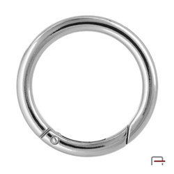 Metal Ring Carabiner 38 mm nickel 3711510