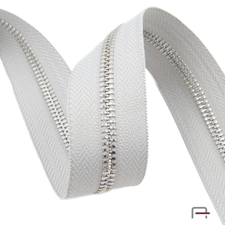 Zipper Tape #5 light gray - nickel Y-teeth 4710710/576