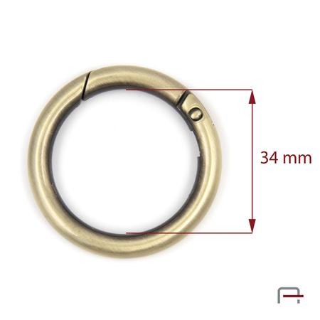 Metal Ring Carabiner 34 mm 3701421