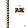 Steel Chain 11x8x2 mm old brass 4139220
