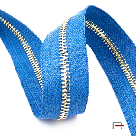 ZIPPER TAPE #5 Cobalt - Gold Y-Teeth 4710750/835