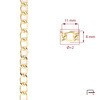 ŁAŃCUCH STALOWY 11x8x2 mm złoto 4114853