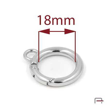 Metal Ring Carabiner with handle nickel 3708412