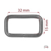Metal Frame 32 mm, wire 4 mm black nickel 35003900