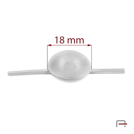 Metal ornament with fins 18 mm nickel 51014100