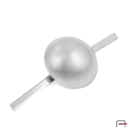 Metal ornament with fins 18 mm nickel 51014100