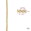 ŁAŃCUCH STALOWY 8,5x6x2 mm złoto 4113553