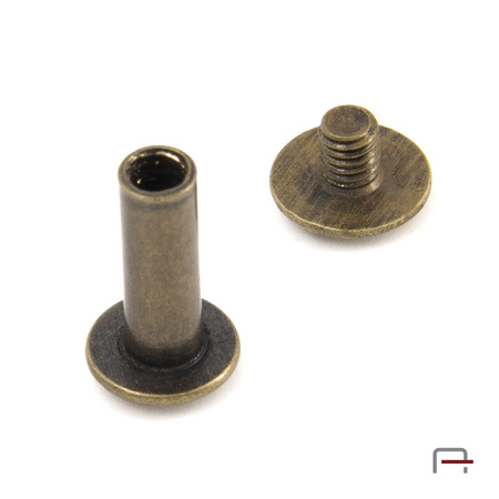 Screw 15 mm old brass 5201520