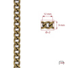 Steel chain 12x9x2 mm old brass 4114920
