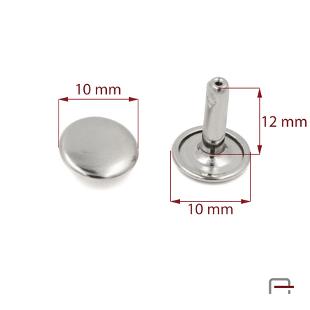 Two-sided Rivet L10/10/12/10 Nickel