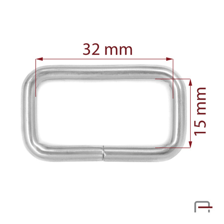 Metal Frame 32 mm, wire 4 mm nickel 35003100