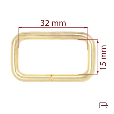 Metal Frame 32 mm, wire 4 mm gold 35003500